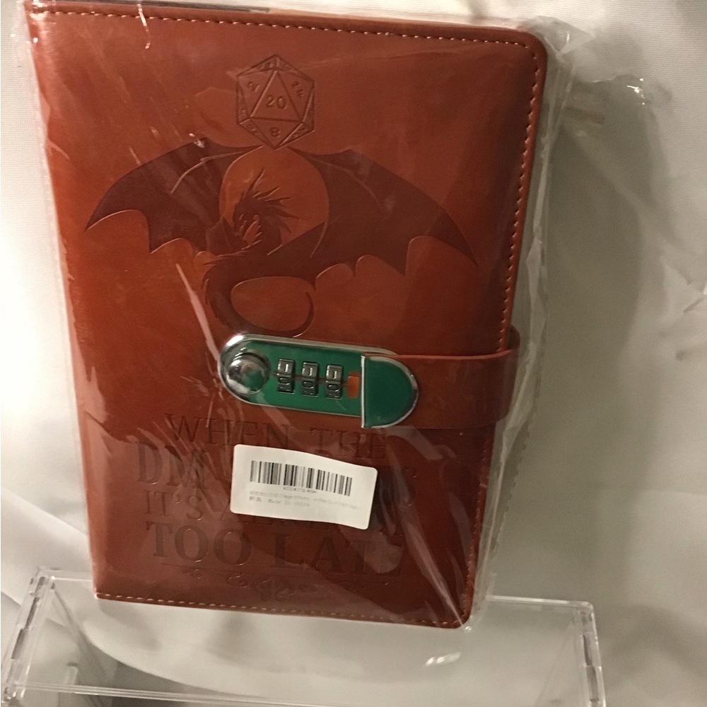 Brown Dragon Embossed Journal with Lock